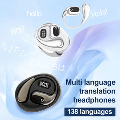 Wireless Translation Earphones 138 Languages Intelligent Real-time AI Translator Smart Voice Earbud Bluetooth Translation Device