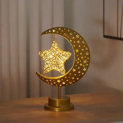 Metal LED Eid Mubarak Star Moon Light