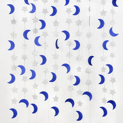 13Ft Iridescent Ramadan EID Mubarak Banner Decorations Hanging Star Moon Lamp Garlands Ramadan Mubarak Home Decor Birthday Party