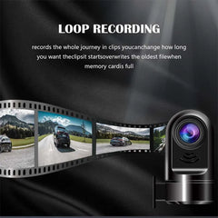 1080P Car Driving Recorder 24H Parking Monitor Car DVR HD Camera G-Sensor Dashcam Has ADAS Driver Alert System 360 Degree Rotate