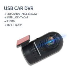 1080P Car Driving Recorder 24H Parking Monitor Car DVR HD Camera G-Sensor Dashcam Has ADAS Driver Alert System 360 Degree Rotate