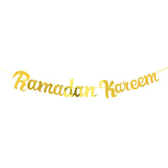 13Ft Iridescent Ramadan EID Mubarak Banner Decorations Hanging Star Moon Lamp Garlands Ramadan Mubarak Home Decor Birthday Party