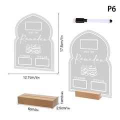 Reusable Acrylic Ramadan Calendar Board