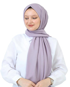 Prien Hijab For Women Muslim Lightweight Scarf Head Scarves For Girls Islamic Long Headscarf Chiffon Shawl Prayer Set Ramadan (Lilac)