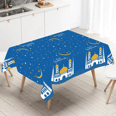 Eid Mubarak Tablecloths Ramadan Decoration 2025 for Home Islamic Muslim Party Decor Ramadan Tableware Supplies Eid Al Adha Gift