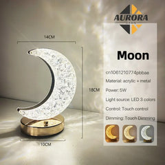 Crystal Lamp Moon Star