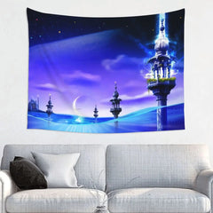 Eid Mubarak Moon Hippie Tapestry for Living Room Dorm Decoration Islamic Muslim Ramadan Tapestries Home Decor