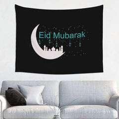 Eid Mubarak Moon Hippie Tapestry for Living Room Dorm Decoration Islamic Muslim Ramadan Tapestries Home Decor