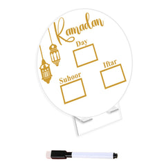 Acrylic Ramadan Countdown Calendar Board Wooden Base Household Table Eid Mubarak Party Festivals Ornament Gifts