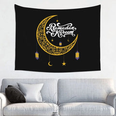 Eid Mubarak Moon Hippie Tapestry for Living Room Dorm Decoration Islamic Muslim Ramadan Tapestries Home Decor