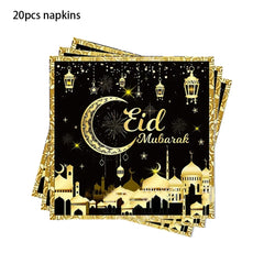 1pcs Ramadan Kareem Tablecloth EID Mubarak Tablecover Tablecloth Muslim Islamic Festival Eid Mubarak Party decoration Balloons