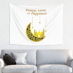 Eid Mubarak Moon Hippie Tapestry for Living Room Dorm Decoration Islamic Muslim Ramadan Tapestries Home Decor