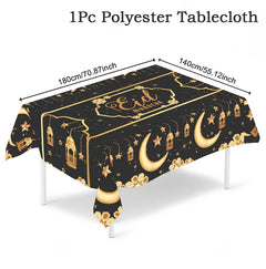 Eid Mubarak Tablecloths Ramadan Decoration 2025 for Home Islamic Muslim Party Decor Ramadan Tableware Supplies Eid Al Adha Gift