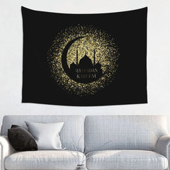 Eid Mubarak Moon Hippie Tapestry for Living Room Dorm Decoration Islamic Muslim Ramadan Tapestries Home Decor