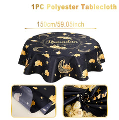 Eid Mubarak Tablecloths Ramadan Decoration 2025 for Home Islamic Muslim Party Decor Ramadan Tableware Supplies Eid Al Adha Gift