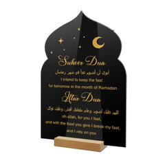 Acrylic Ramadan Countdown Calendar Board Wooden Base Household Table Eid Mubarak Party Festivals Ornament Gifts