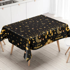 Eid Mubarak Tablecloths Ramadan Decoration 2025 for Home Islamic Muslim Party Decor Ramadan Tableware Supplies Eid Al Adha Gift