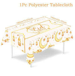 Eid Mubarak Tablecloths Ramadan Decoration 2025 for Home Islamic Muslim Party Decor Ramadan Tableware Supplies Eid Al Adha Gift