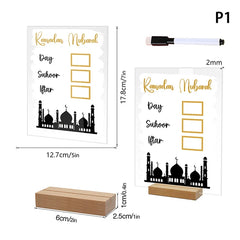 Reusable Acrylic Ramadan Calendar Board