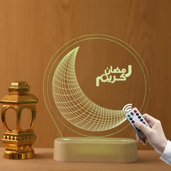 Eid Mubarak Star Moon LED Night Light