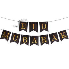 13Ft Iridescent Ramadan EID Mubarak Banner Decorations Hanging Star Moon Lamp Garlands Ramadan Mubarak Home Decor Birthday Party