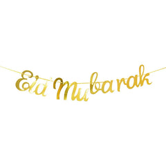 13Ft Iridescent Ramadan EID Mubarak Banner Decorations Hanging Star Moon Lamp Garlands Ramadan Mubarak Home Decor Birthday Party