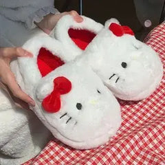 Hello Kitty Sanrio Plush Slippers