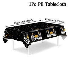 Eid Mubarak Tablecloths Ramadan Decoration 2025 for Home Islamic Muslim Party Decor Ramadan Tableware Supplies Eid Al Adha Gift