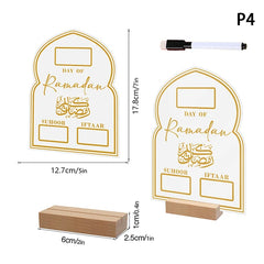 Reusable Acrylic Ramadan Calendar Board