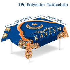 Eid Mubarak Tablecloths Ramadan Decoration 2025 for Home Islamic Muslim Party Decor Ramadan Tableware Supplies Eid Al Adha Gift