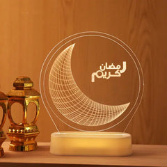 Eid Mubarak Star Moon LED Night Light