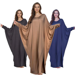 Boedaty Women Soft Muslim Prayer Dress Abaya Islamic Ramadan Full of Elasticity Garment Dubai Robe